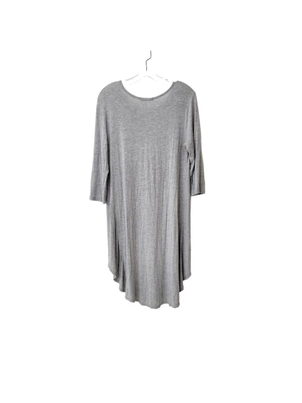 Kim and Cami Grey Jersey High Low Tunic with Knotted Front - Picture 2 of 4